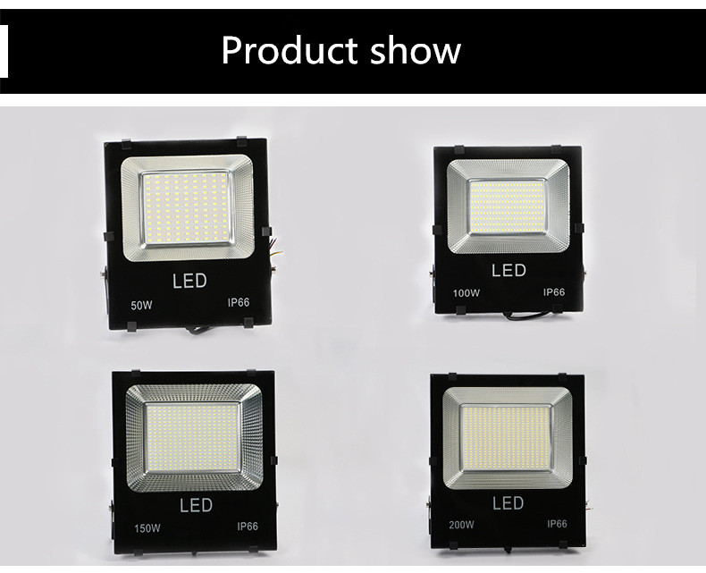 Led Floodlight 50W 100W 150W 200W Outdoor Spotlight Flood Light AC 220V Waterproof IP66 Professional Lighting Lamp