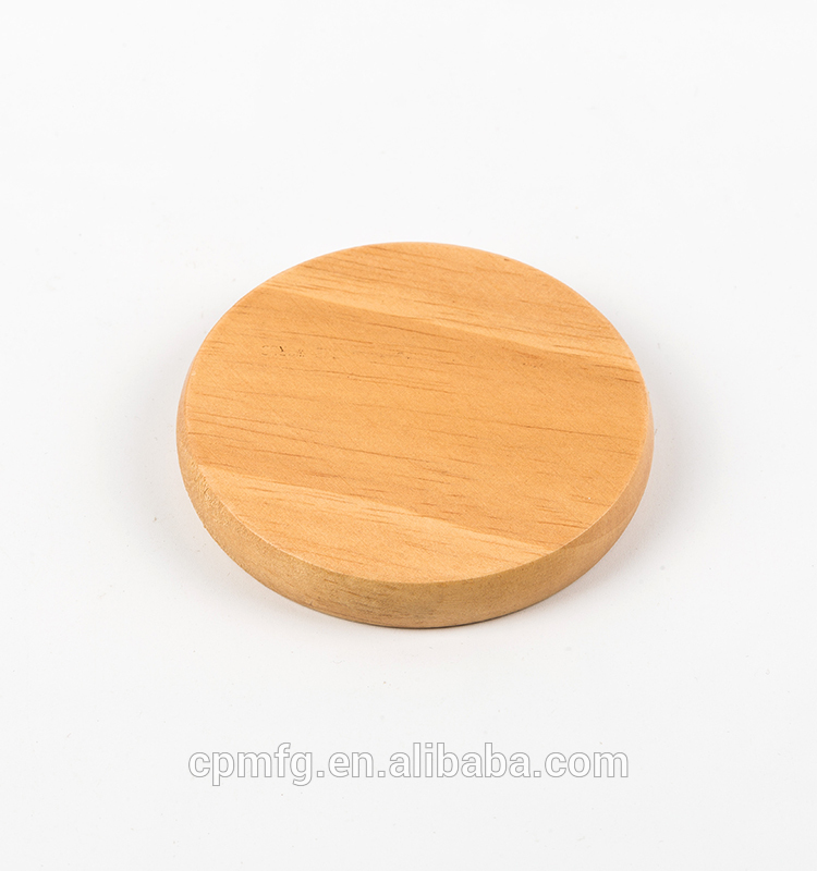 eco friendly magnetic round wood coaster bottle opener