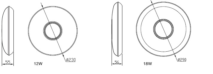 12W/18W/25W round led panel light led ceiling light fixtures, ceiling mounted led light fixtures