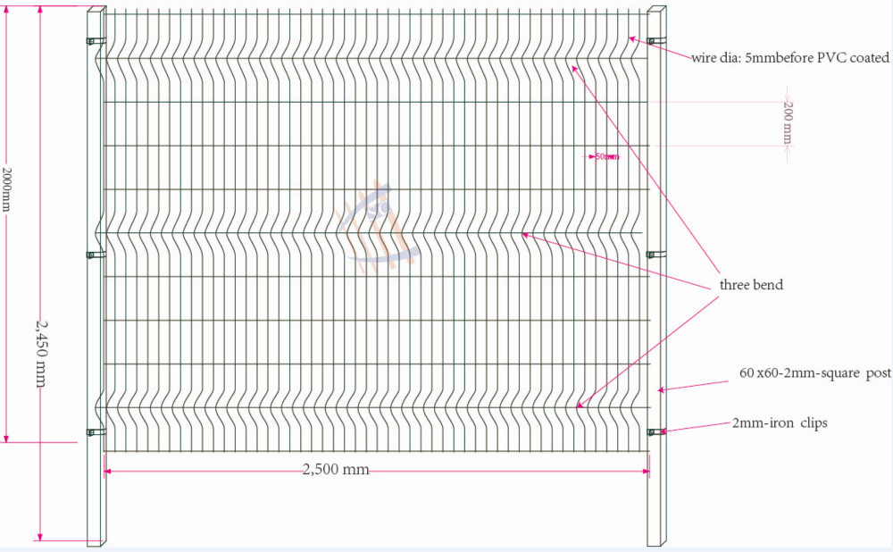 High Quality galvanized and pvc coated 5mm wire dia Airport razor wire Fencing