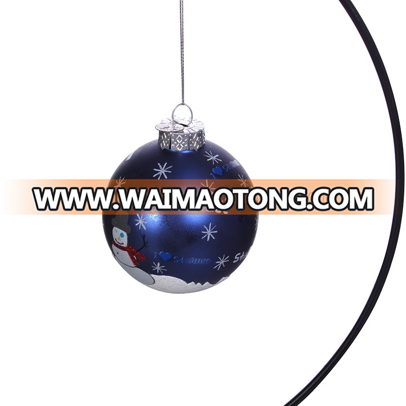 Christmas Ball Ornaments with Delicate Painted Snowman,Christmas Decoration