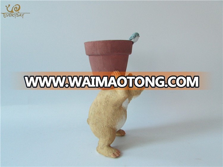 Unique 1 Piece Cute Animal Figurine Resin Mini Bonsai Flower Pots & Planters Home Decor