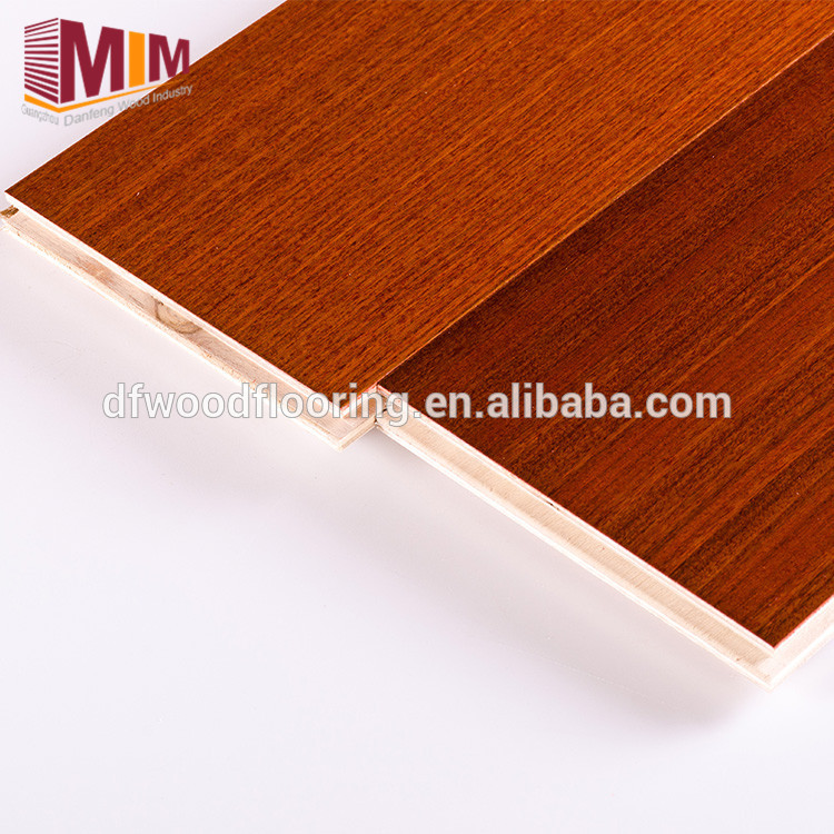 UV Coating Finished African Mahogany Multilayer Engineered Wood Flooring