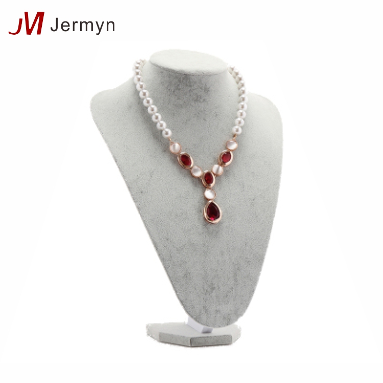 High Quality Velvet Custom Size Jewelry Display Necklace Bust Stands