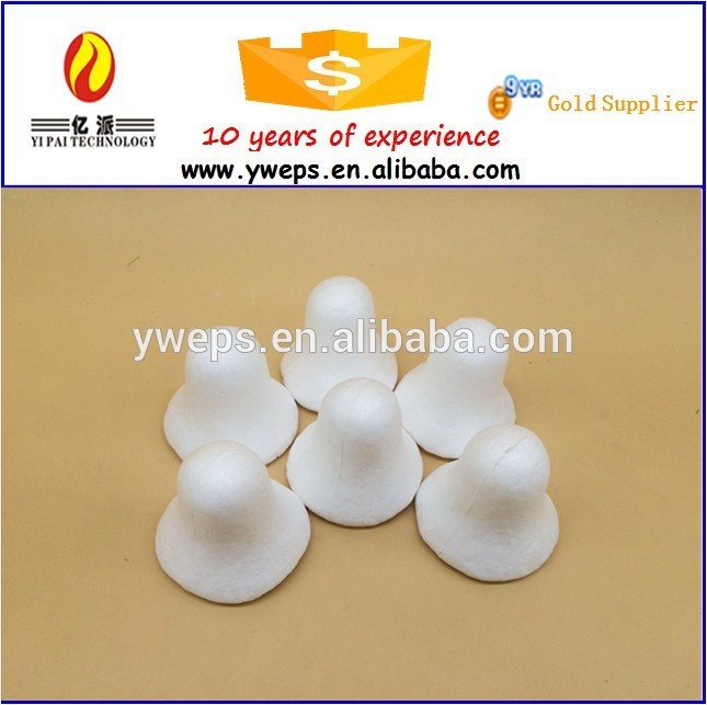 Hot sale polystyrene foam bell for christmas ornament/Small bells for sale