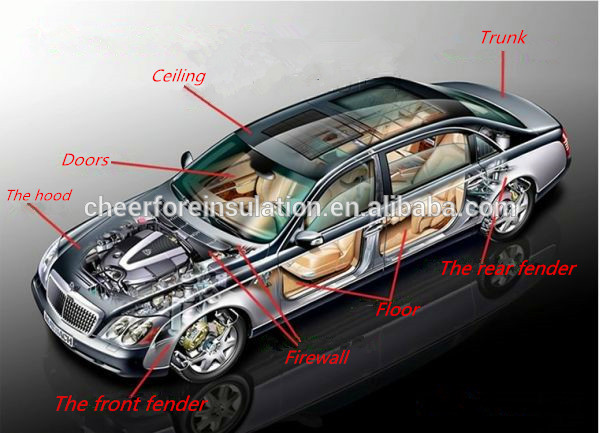 Car sound deadening material to reduce noise improve audio sound deadener