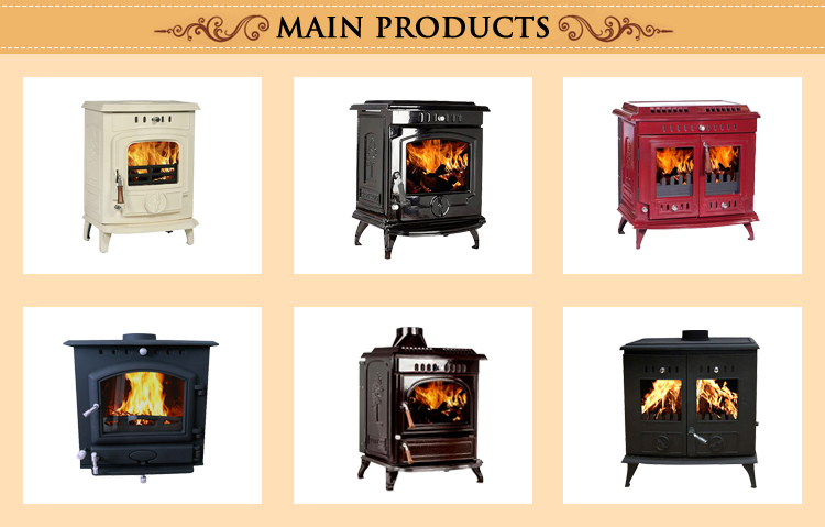 Classical Matt Black Freestanding Cast Iron Wood Stoves For Home