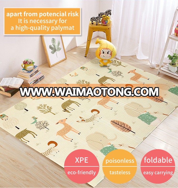 Foldable design waterproof XPE foam baby play mat