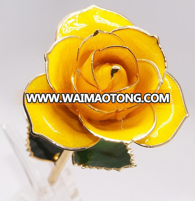 24k gold rose flowers valentines day gifts with package wholesale factory direct