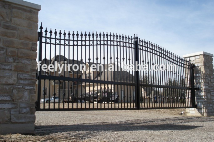 Custom Wrought Iron Driveway Gates FG-115