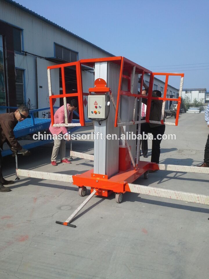 Aluminum alloy single person hydraulic lift