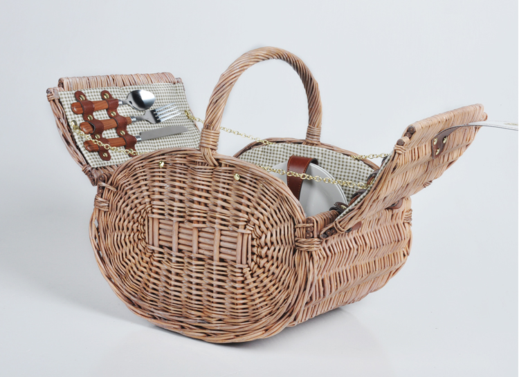 Bulk hand woven round kids natural food storage willow wicker hamper baskets