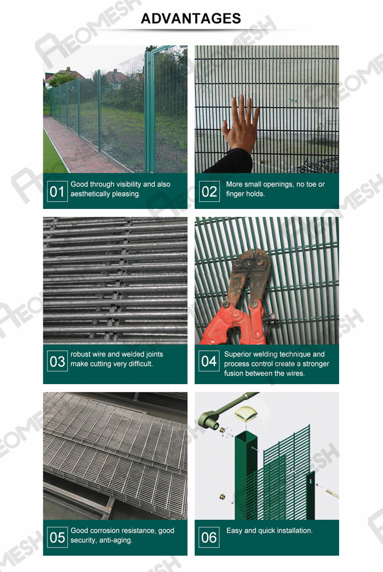 Outdoor Use High Security Fence with Full Accessories (China ISO Factory)