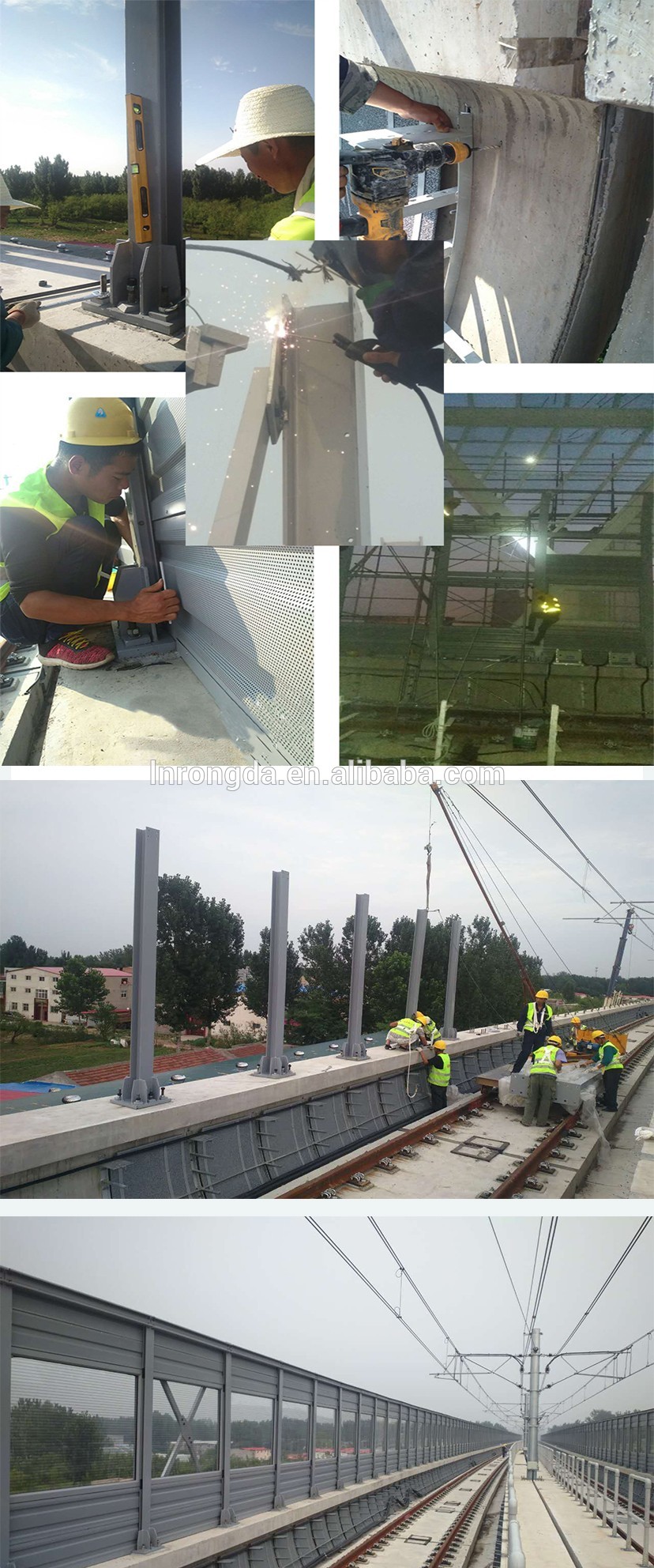 Factory product transparent noise reduction barrier with ISO9001