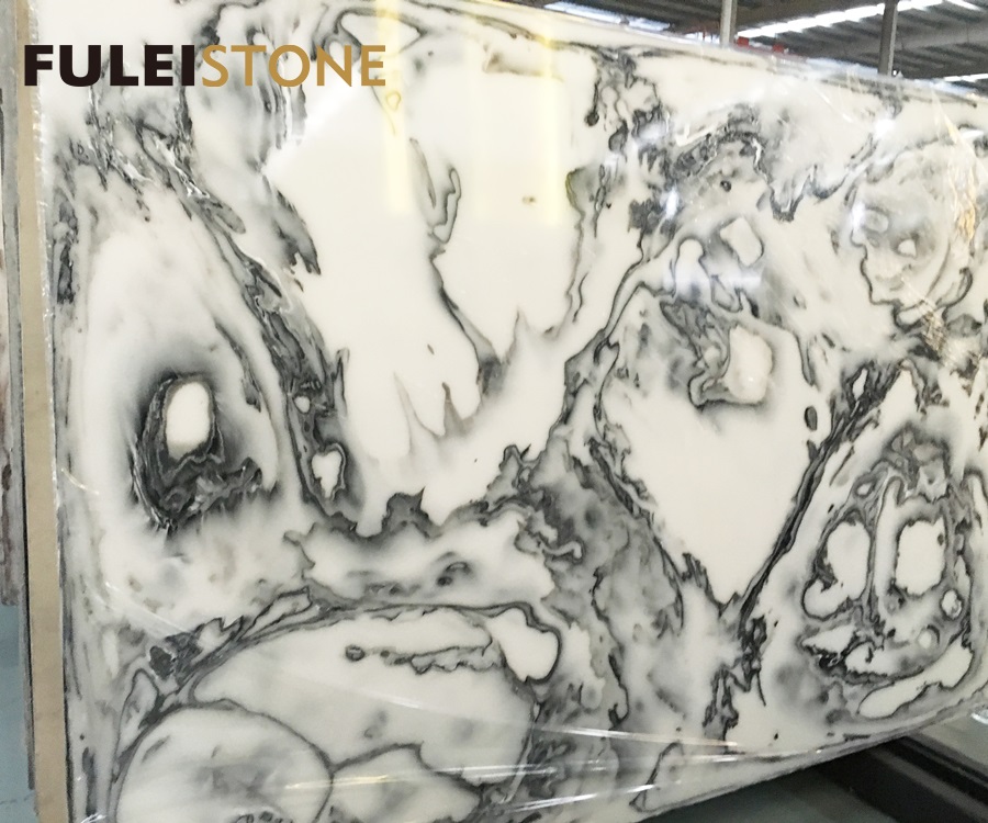 Best quality decoration material polished artificial onyx marble stone