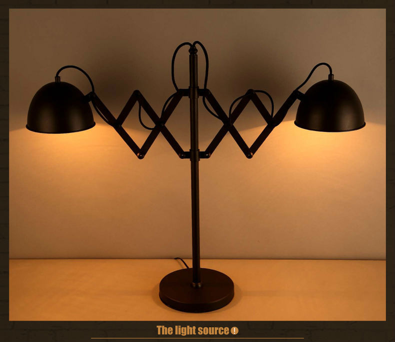 Modern Antique industrial desk lamp bedroom Iron Fold Adjustable study retro table lamp Marble base