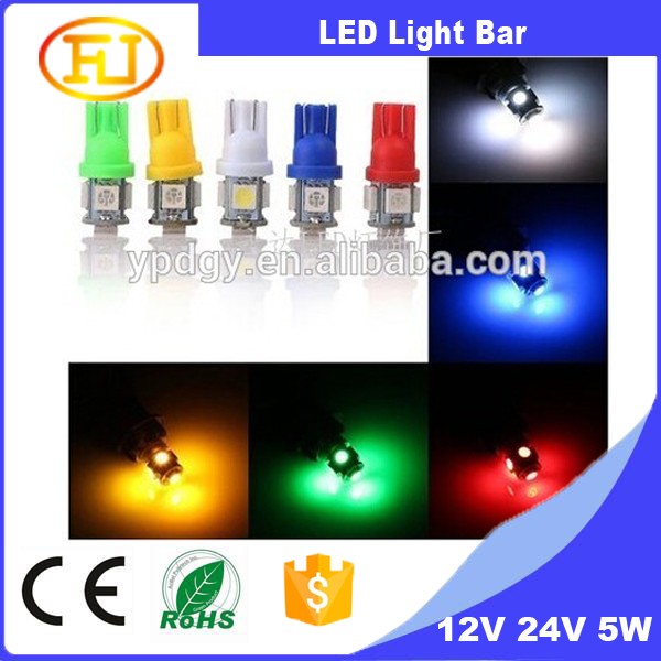 5w SMD5050 led t10 12V T10 LED auto bulb lamplighting led t10