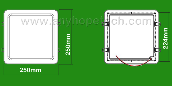 CRI 95 3000K ultra slim embedded recessed square office lighting