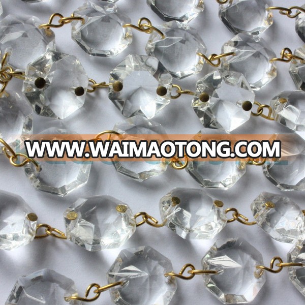 Crystal Beads Strands with brass wire and bow tie hook , keco crystal is work on all kinds crystal bead chain