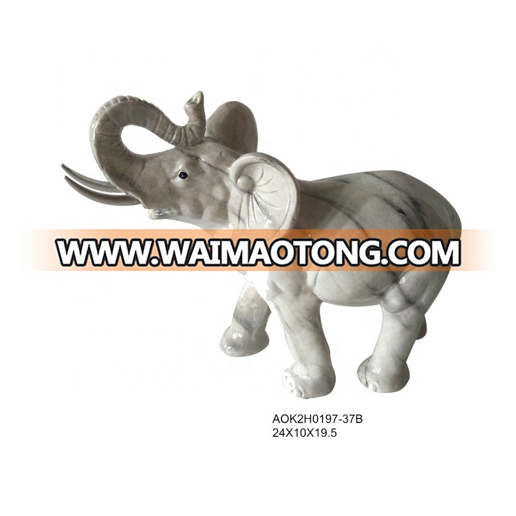 Wholesale Polyresin White Mini Animal Sculpture Resin Elephant Figurines