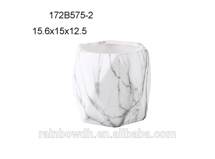 White Ceramic Flower Pot Indoor for Plants