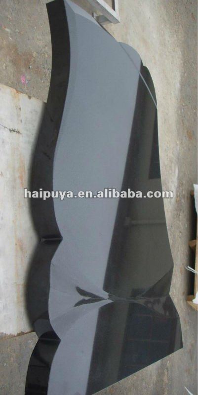 black granite tombstone for sail