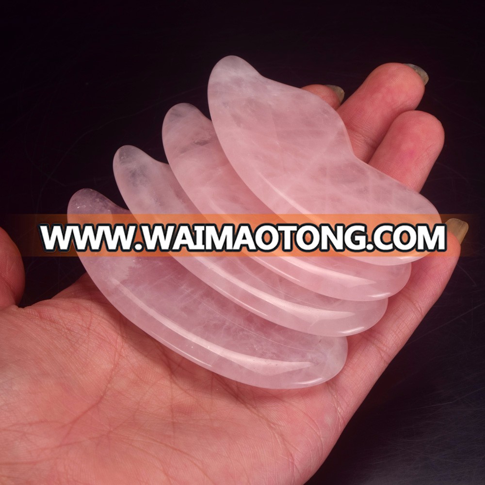 wholesale natural Rose quartz Gua Sha Board