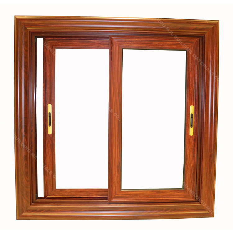 Top supplier new design 2 tracks 1.4mm double tinted glass aluminium sliding window