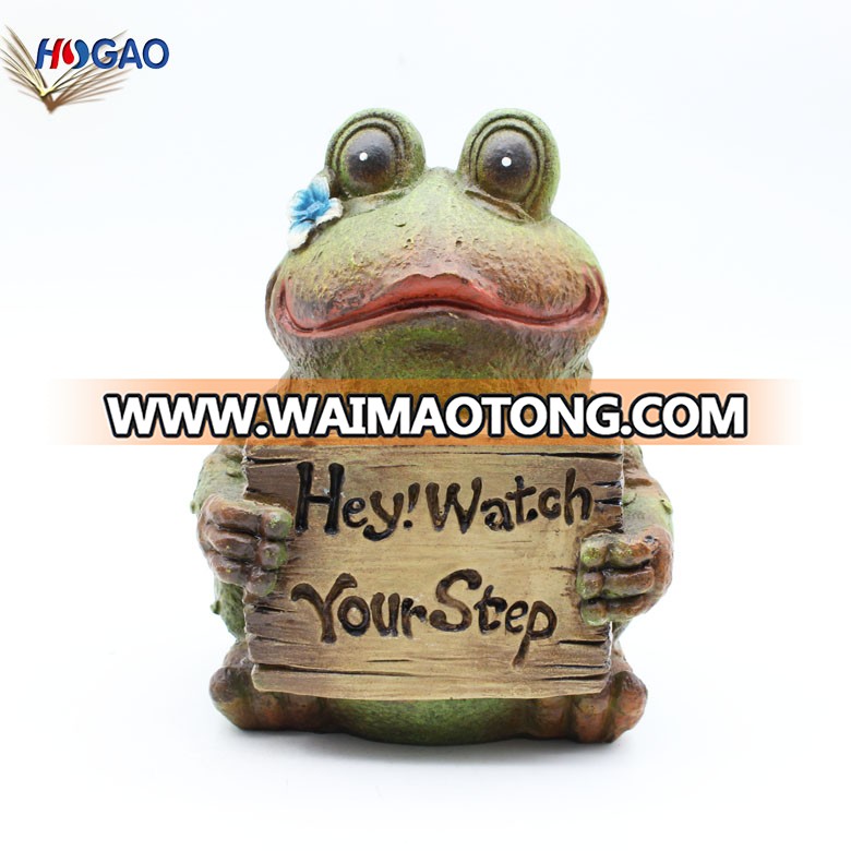 2019 Hot Sale Handcrafted Polyresin Outdoor Garden Frog Statue