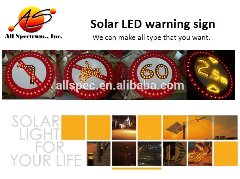 Aluminum Solar led NO parking sign LED Solar road traffic sign