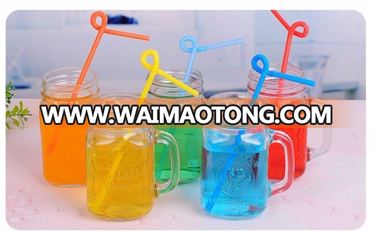 manufacturer mason jar with straw and lid manufacturer in LOW MOQ