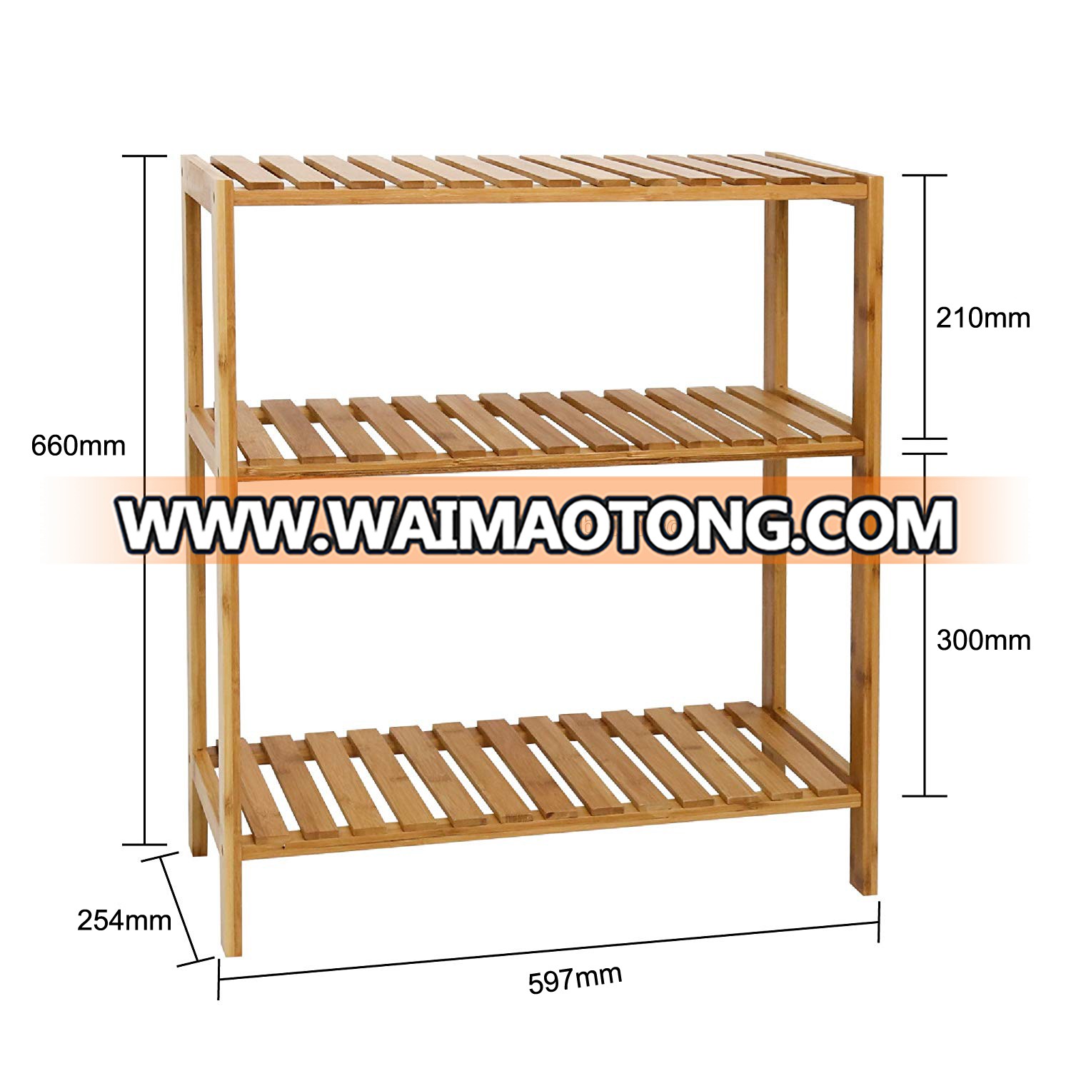 Free Standing Bamboo Kitchen Storage Organize Shelf on Sale