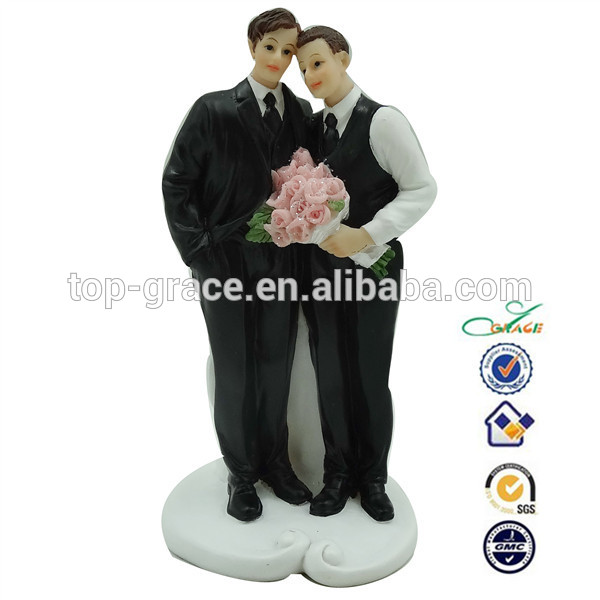 Poly Resin Wedding Cake Topper Gay Couple