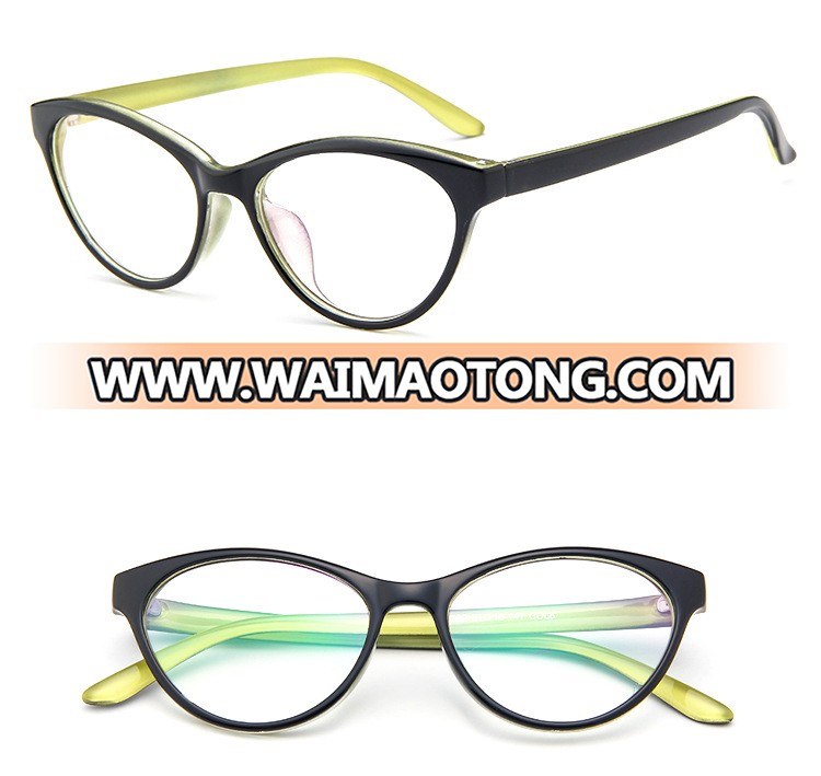 DL-2362 Customized Logo Cat Eye Full-Rim PC Prescription Glasses Frame Rx For Women