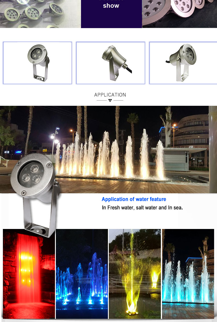 New products pool lights led ip68 recessed in wall underwater