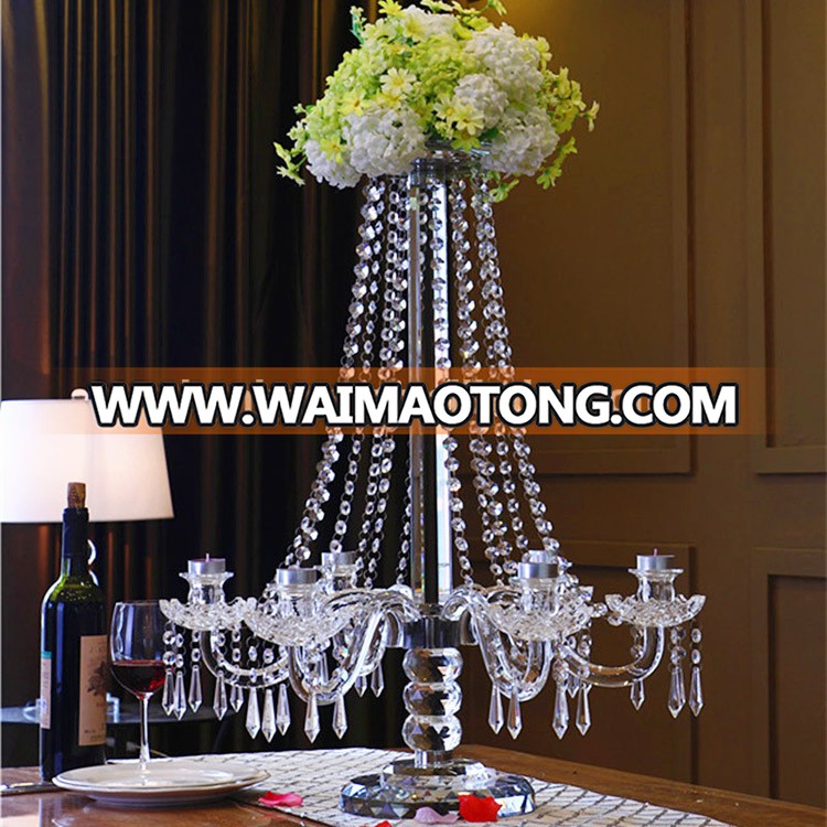 wholesale crystal wedding centerpiece 70cm table chandeliers floral candelabra