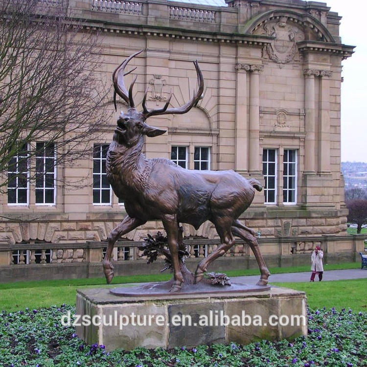 life size bronze elk sculpture outdoor decor