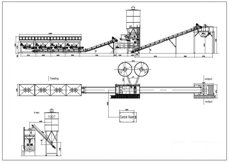 Durable WBS500 stationary stabilized soil cement mixing plant price