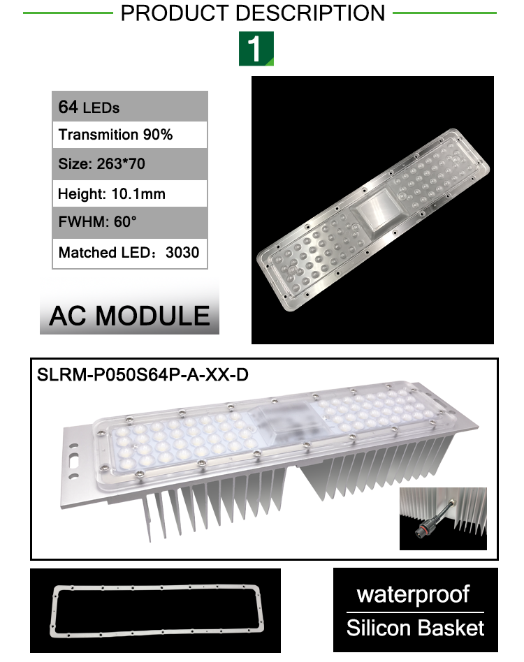 Optico 60 Degree SMD 2835 LED Module Lens For Street Light