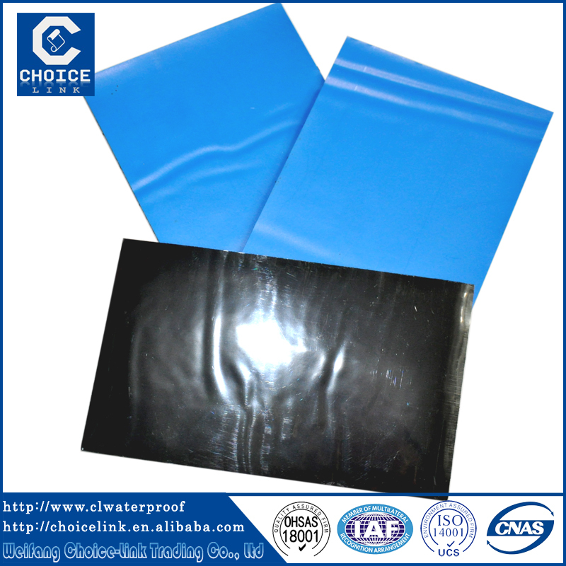 PET Film Surface self adhesive bitumen waterproofing felt