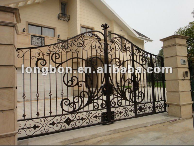 Top-selling modern automatic driveway cast iron gate