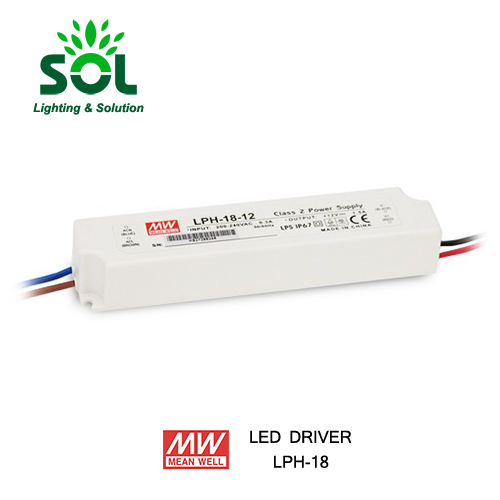 Meanwell High Reliability LPH-18-24 Constant Voltage 18W 24V LED Driver