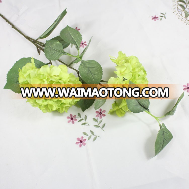 High quality wholesale artificial white hydrangea silk flowers