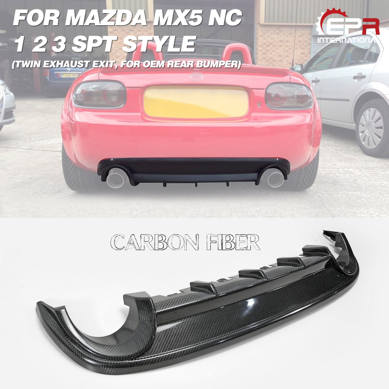 for Mazda MX5 Roaster Miata NC 1 2 3 SPT Style Rear Diffuser