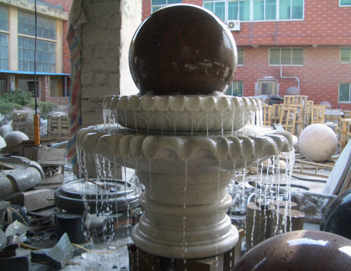 Wholesale Rotating Ball Marble outdoor Water Fountain Ball Stone Water Fountain