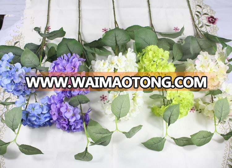 High quality wholesale artificial white hydrangea silk flowers