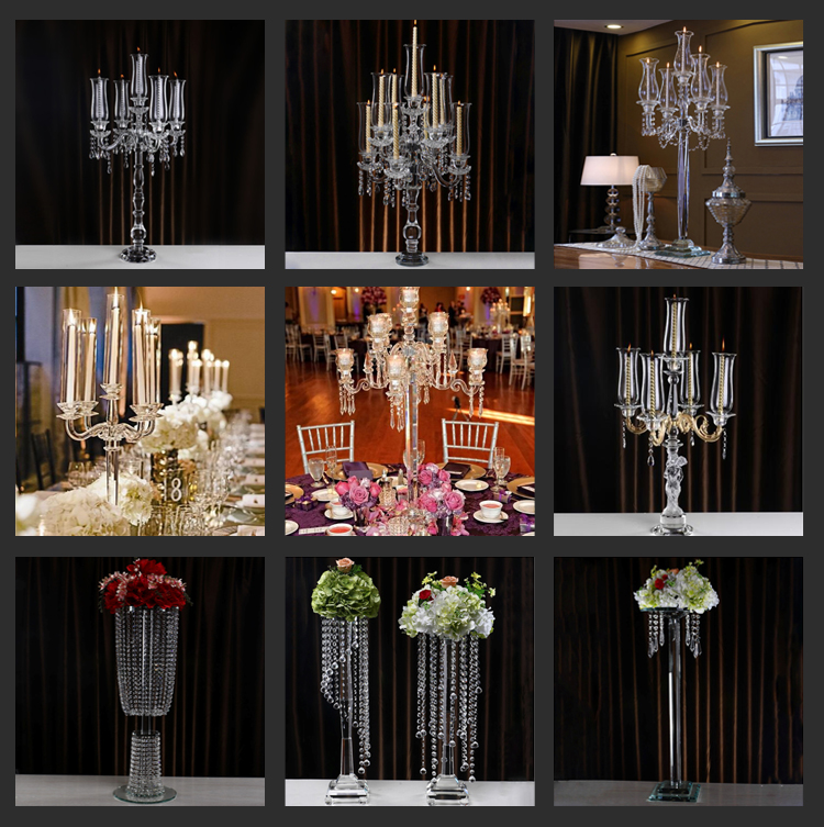 Fashion design votive single head crystal candelabras with different size