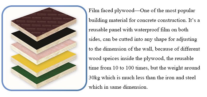 Poplar Core Black Film Faced Plywood for Construction