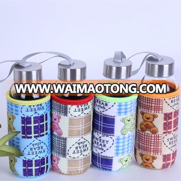 small wholesale water glass bottle with cap