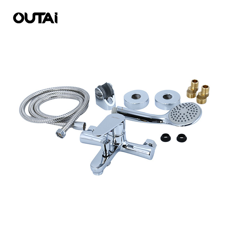 Top quality cold hot water available bathroom wall mounted mixer rain shower faucet